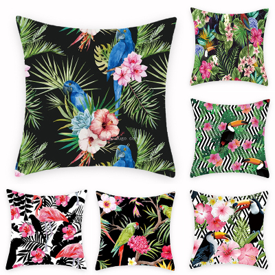 Tropical Kyorochan Pattern Cushion Wholesale Custom Linen Printed Pillows Pillow Case Customizable Peach Skin Velvet
