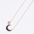 Japanese and Korean Fashion New Black Diamond Moon XINGX Necklace Titanium Steel Plated 18K Rose Gold Clavicle Chain Female Accessories All-Match