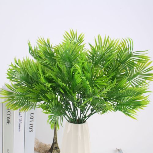 simulation green plant wall decorative flower fan leaf tree artificial flower silk flower engineering gardening decoration props flower