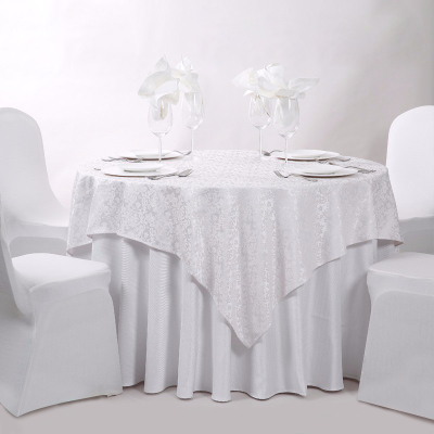 Free Sample Round White Polyester Cotton Banquet Wedding Lin