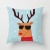 Ins Home European and American Christmas Pillow Digital Print Peach Skin Fleecy car pillow Pillow Case Back