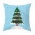 INS Home European and American Christmas Pillow Digital Printing Polyester Peach Skin Car Pillow Cushion Pillowcase Backrest