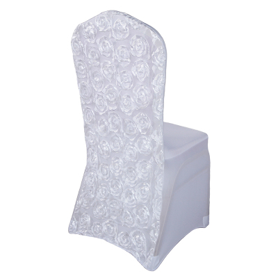 Satin Rosette back spandex Wedding Chair Covers for events p