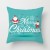 Ins Home European and American Christmas Pillow Digital Print Peach Skin Fleecy car pillow Pillow Case Back