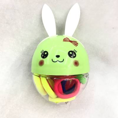 New Cute Cartoon Rabbit Box Towel Ring Elastic Rubber Band