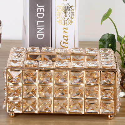 Internet Hot Ins Style Nordic Simple Household Living Room Coffee Table Desktop Napkin Tissue Storage Crystal Tissue Box