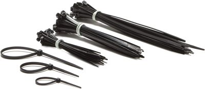 Nylon Cable Tie Set-Black Nylon Cable Zipper Cable Tie Self-Locking Combination Size 4.8mm 12 Inches