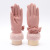 Women's Winter Suede Gloves Fashion Bow Fur Mouth Gloves Outdoor Riding Driving Warm Gloves