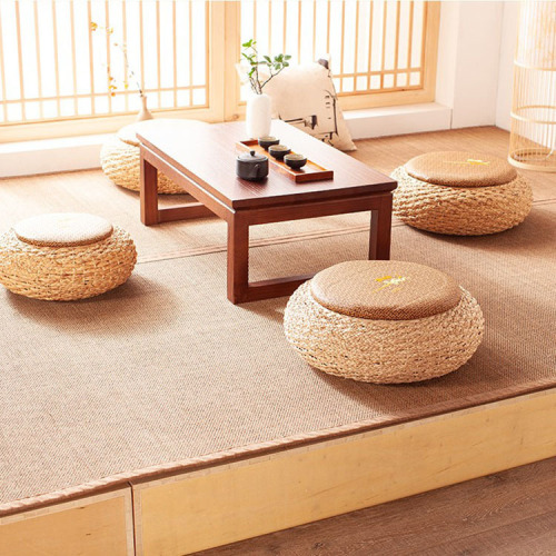 handmade vine woven futon cushion tatami straw meditation meditation cushion thickened grass pier thick round cushion