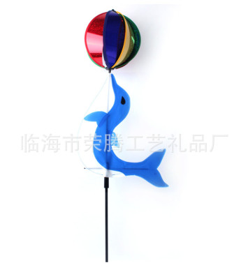 Factory Hot Selling Children's Toys Decorating Windmill Dolphin Pop and Tip Animal Pop and Tip Windmill to Quantity Discounts