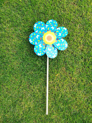 Small Flower Windmill Ten Mixed Colors Bright Kindergarten Park Windmill Festival Windmill Factory Direct Sales