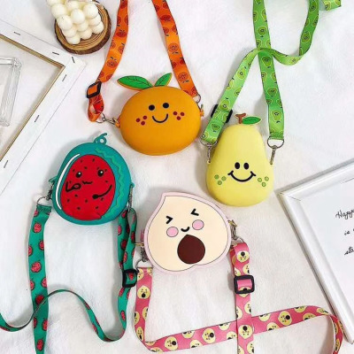 2020 New Style Silicone Fruit Coin Purse Cute Japanese and South Korean Style Pannier Bag Popular Online Models