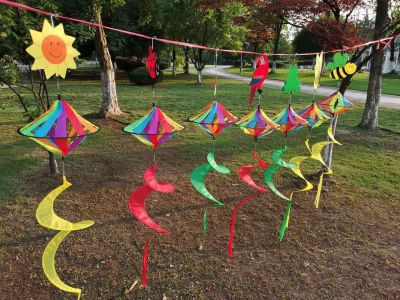 Animals and Insects Hanging Basket Wind Bar Colorful Windmill Wind Winding Campground Garden Kindergarten Holiday Decoration Wholesale