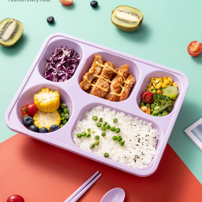 Microwave Oven Box Student Insulated Lunch Box Office Lunch Box Large Capacity Canteen Lunch Box Compartment Plate Japanese Style