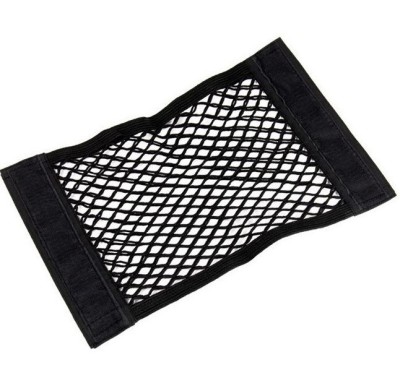 Car Velcro Double-Layer Net Pocket Trunk Storage Bag Car Shopping Bags Car Fire Extinguisher Fixed Net