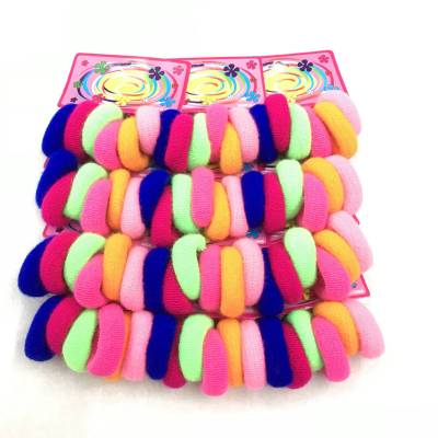 New Children's Elastic Cashmere Cotton Towel Ring Color Hair Band Top Cuft