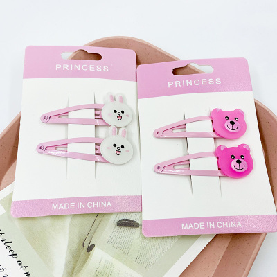 INS Cartoon Soft Pottery Korean-Style Headdress Cute Animal Hair Clip Children BB Clip Student Chopped Hair Bangs Hairpin Clip