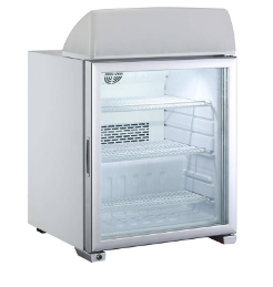 55L/90L Glass Door Display Refrigerated Display Cabinet Single Door Commercial Refrigerated Cabinet Small Table Cabinet