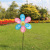 Factory Direct Sales Children's Pinwheel Double-Layer Six-Color Cloth plus Insect Windmill Decoration Garden Windmill Wholesale