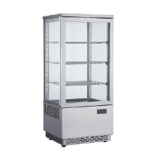 78L Air-Cooled Commercial Four-Sided Transparent Glass Refrigerated Display Cabinet Desktop Refrigerated Cabinet Vertical Cooked Beverage Freezer