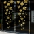 Christmas New Style Gold Powder Snowflake Christmas Decoration Glass Door Sticker Removable Self-Adhesive PVC Wall Stickers Wholesale