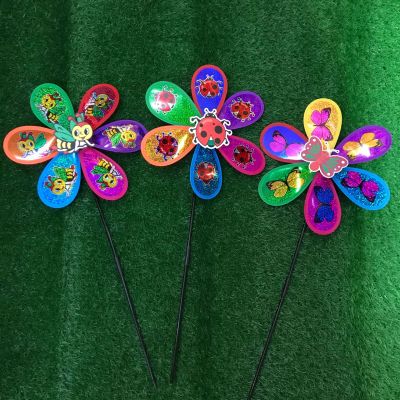 Hot Selling Windmill Factory Direct Sales Small Single-Layer Windmill Small Flash Windmill Children's Pinwheel