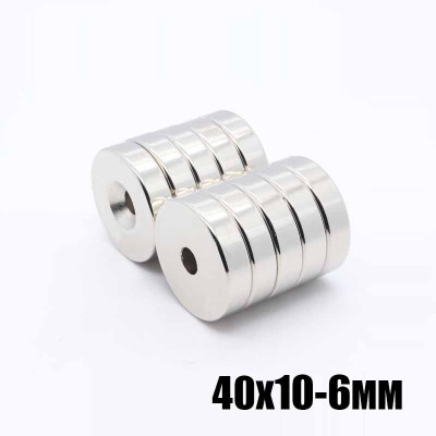 40*10-6 Spot NdFeB Strong Magnet round Band Countersunk Magnet 40 × 10 Screw Hole 6 Strong Magnet