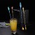 304 Stainless Steel Bar Spoon Creative Long Handle Stirring Rod Golden Thread Lengthened Milk Tea Spoon Double-Headed Spoon Customization