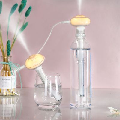 New Crystal Humidifier USB Car Water Bottle In-Line Mini Retractable Portable Night Light Humidifier Cross-Border