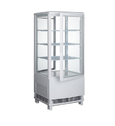 Single and Double Arc Door 78L Commercial Four-Side Transparent Glass Refrigerated Display Cabinet Refrigerated Cabinet Vertical Beverage Freezer