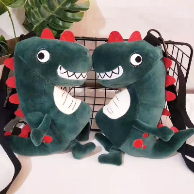 Children's Plush Bag Colorful Dinosaur Messenger Bag Backpack