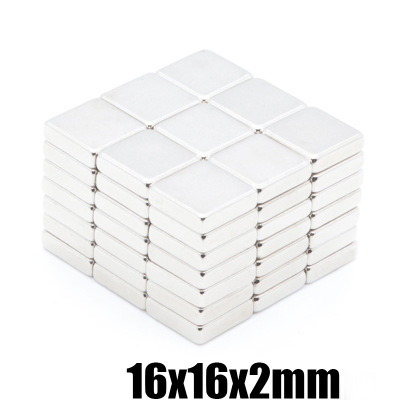F16 × 16 × 2mm Square Rectangular Sheet Strong Magnetic Environmental Protection Double-Sided Magnetic N40 High Performance Rare-Earth Magnet