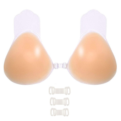 Amazon Hot Drop Shape Silicone Invisible Nude Bra Pull-up Push-up Dress Bra Traceless Ventilation Breast Pad Thin