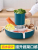 Rotatable Washing Basin Hot Pot Platter Drain Basket Household Double-Layer Multi-Grid Vegetable and Fruit Plate Multi-Functional Vegetable Basket