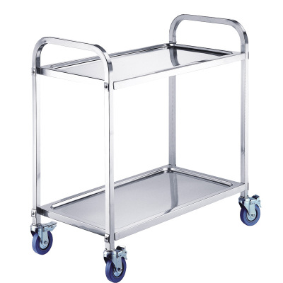 Stainless Steel Dining Car Turnover Trolley Two-Layer Three-Story Dining Car Bowl-Receiving Cart Hotel Kitchen Cart