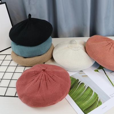 Net Red Beret Female Spring and Autumn Ins All-match Woolen Cap Fashion Hat Artistic Painter Cap British Newsboy Hat