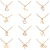 Cross-Border Supply Foreign Trade Jewelry 12 Constellation 12 Month Birthday Stone Pendant Stainless Steel Necklace Choker