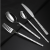 New Features Embossed Texture Stainless Steel Tableware Seven-Piece Hotel Steak Knife, Fork and Spoon