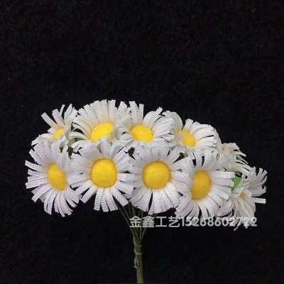 Cloth Flower Simulation Daisy Taiyanghua Headdress Garland Hair Clip Material  Wedding Candies Box Gift Bag Accessories 