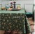 Christmas Green Gilding Tablecloth Aeolian Bell Japanese-Style Printed Cotton Linen Holiday Table Cloth Covering Cloth