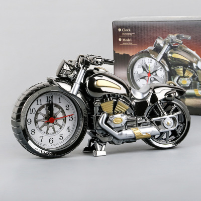 Factory Wholesale Alarm Clock Motorcycle Alarm Clock Creative Retro Alarm Clock Motorcycle Model Alarm Clock One Piece Dropshipping