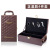 Leather Wine Box Black Universal in Stock Brown Double Bottle Wine Box Stitching Rhombus Double Red Wine Box Two Bottles Wine Packaging