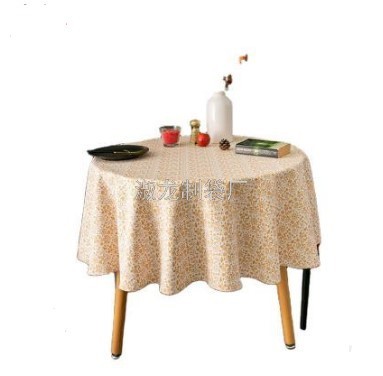 Christmas Green Gilding Tablecloth Aeolian Bell Japanese-Style Printed Cotton Linen Holiday Table Cloth Covering Cloth