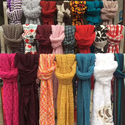 Wool Scarf Scarf Wholesale Knitted Scarf Stall Wholesale Shawl 5 Yuan Model Gift Ladies Autumn and Winter