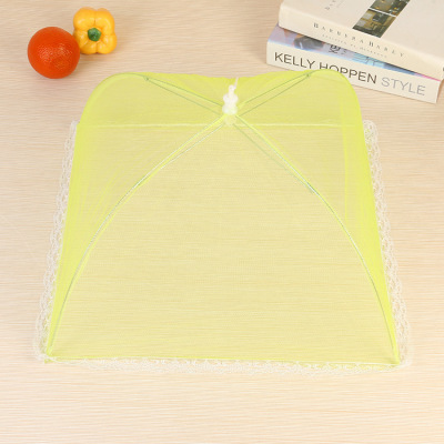Factory Direct Sales Anti-Fly Table Cover Lace Square Folding Dish Cover Food Cover Meal Cover Kitchen Supplies