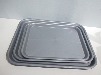 F02-604 Tray Drop-Resistant Tray Anti-Slip Tray Plastic Rectangular Tray Household Tea Table Cup Set Fruit Tray