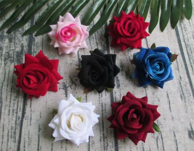 Artificial Craft Flocking Cloth Rose Perianth Decorative Flower Silk Flower Corsage Arch Floral Decorations Wedding Decoration