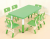 Plastic Six Long Table