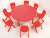 Plastic Eight round Table