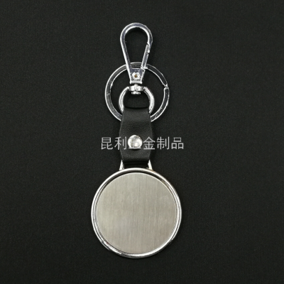 Snap Hook round Key Card Premium Gifts Gift PU Leather Key Chain Tourist Souvenir Key Chain
